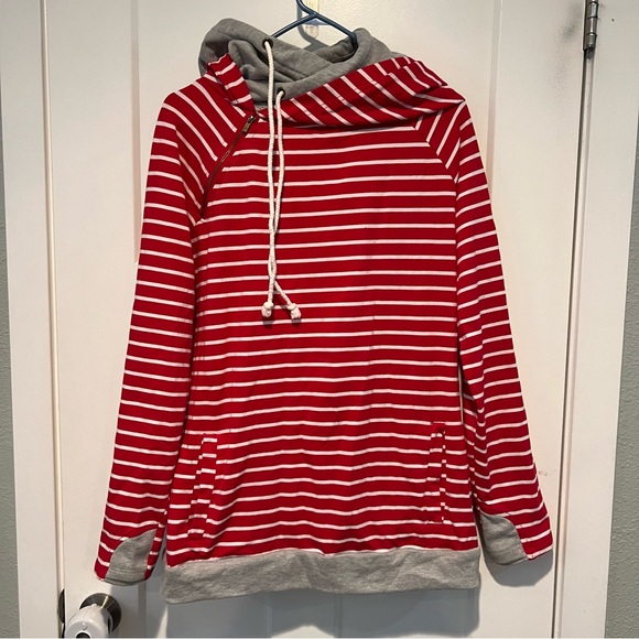 Women’s XL Ampersand Ave Doublehood Sweatshirt with Thumbholes - Picture 1 of 7